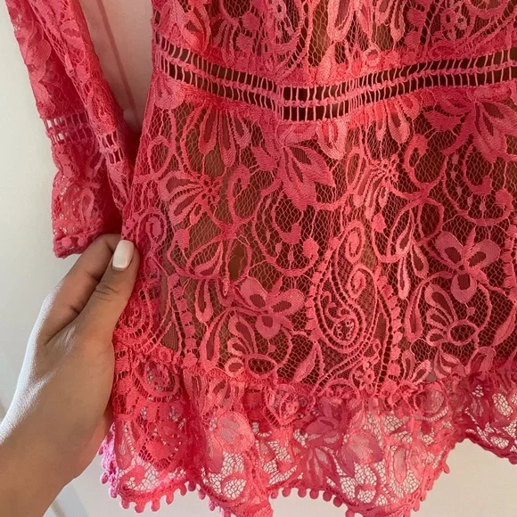 For Love and Lemons Emerie Dress - Pink - Picture 4 of 6